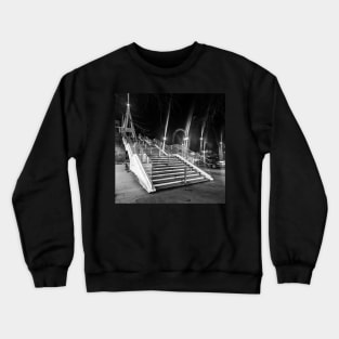 London at Night - Black and White Crewneck Sweatshirt